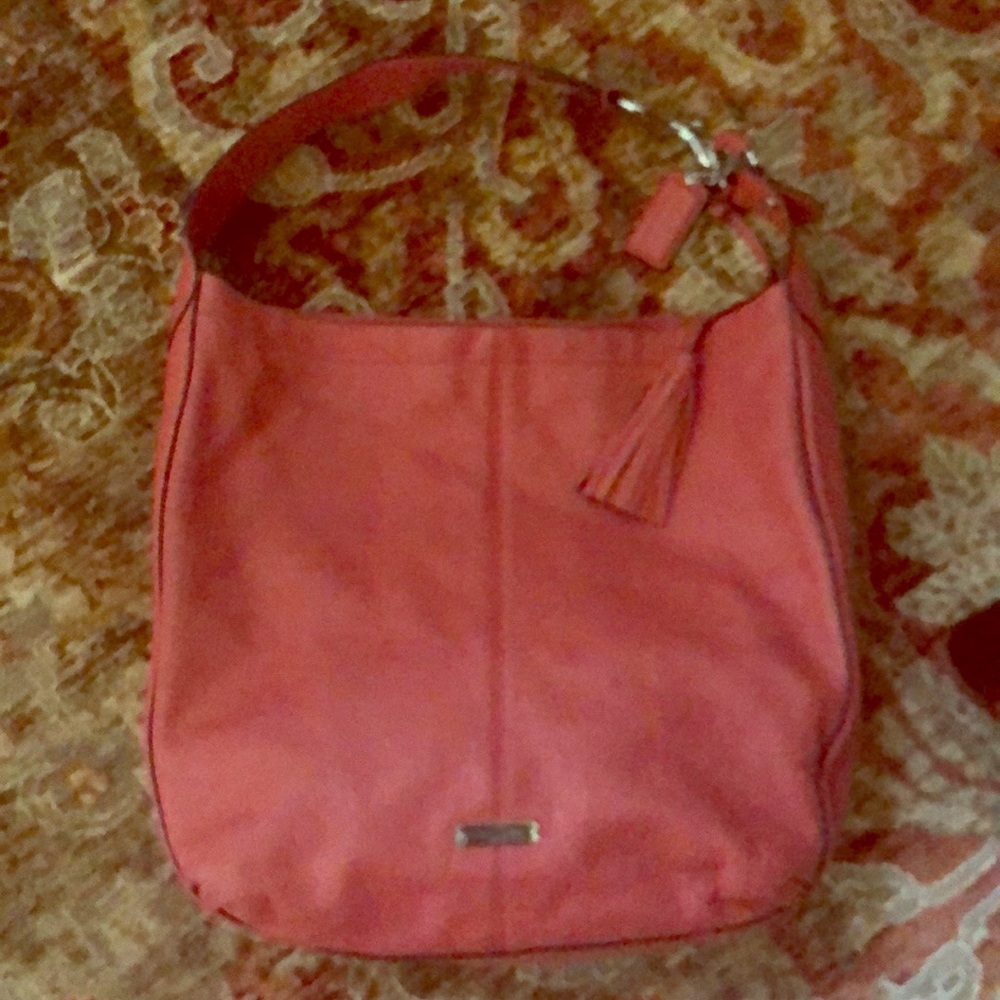 COACH Pebbled Leather bag in “Papaya”